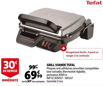 Auchan Tefal grill viande offre