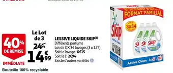 Auchan Skip lessive liquide offre