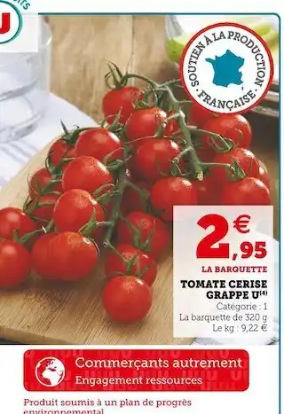 Super U U tomate cerise grappe offre