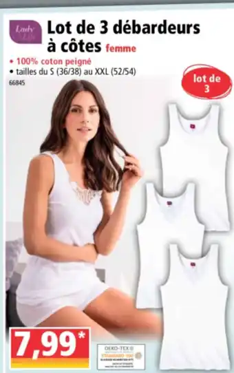 Norma Lot de 3 débardeurs à côtes offre