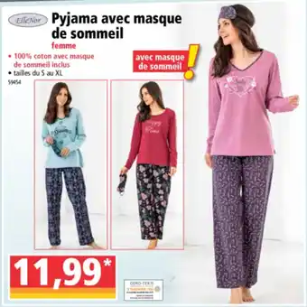 Norma Pyjama avec masque de sommeil offre
