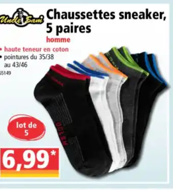 Norma Chaussettes sneaker,5 paires offre