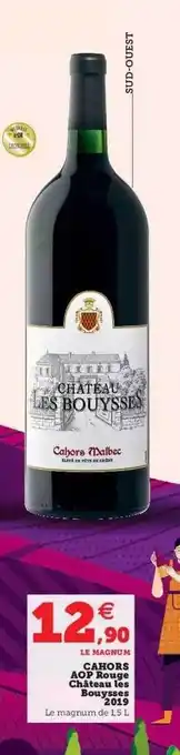 Hyper U Cahors aop rouge château les bouysses 2019 offre