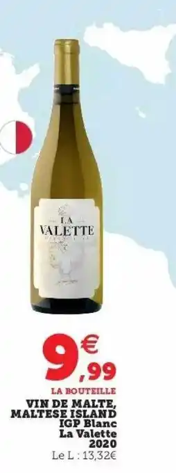 Hyper U Vin de malte, maltese island igp blanc la valette 2020 offre