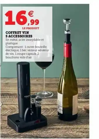 Hyper U Coffret vin 5 accessoires offre