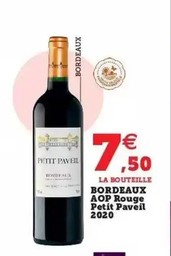 Hyper U Bordeaux aop rouge petit paveil 2020 offre