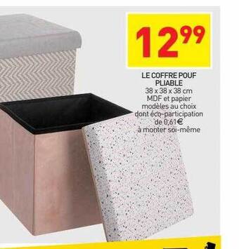 Stokomani Le coffre pouf pliable offre