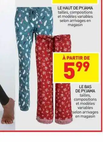 Stokomani Le haut de pyjama, le bas de pyjama offre