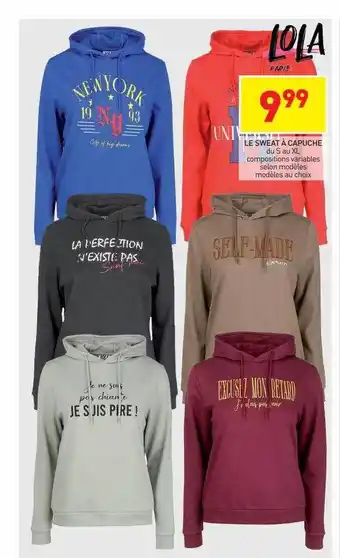 Stokomani Le sweat à capuche lola offre
