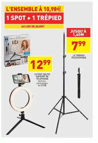 Stokomani Le spot selfie support de téléphone, le trépied télescopique offre