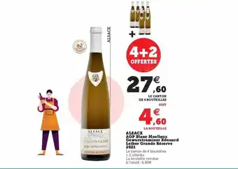 Super U Alsace aop blanc moelleux gewurtraminer edouard leiber grande réserve 2021 offre