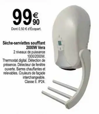 Tridôme Sèche-serviettes soufflant 2000w vera offre