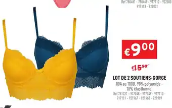 Trafic Lot de 2 soutiens-gorge offre