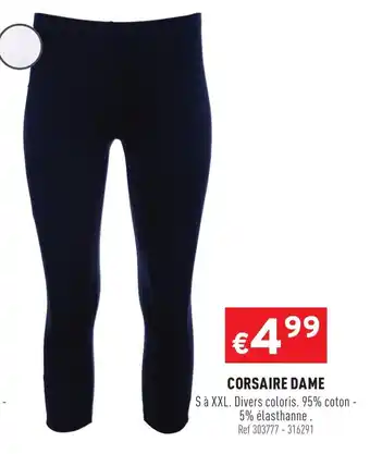 Trafic Corsaire dame offre