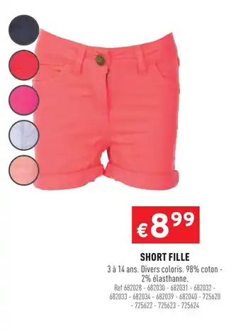 Trafic Short fille offre