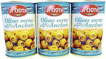 Olives vertes à la farce d’Anchois