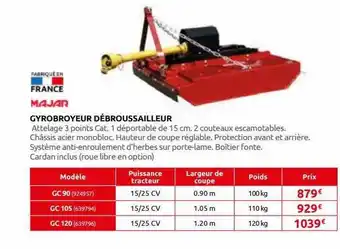 Rural Master Gyrobroyeur débroussaillaur majar offre