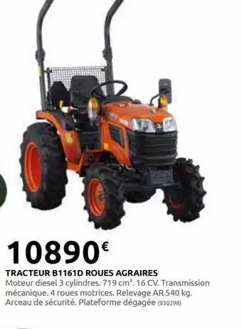 Rural Master Tracteur b1161d roues agraires offre