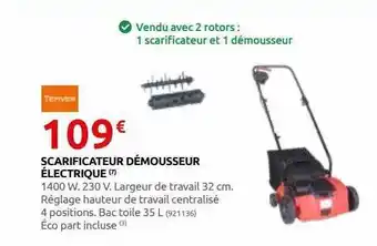 Rural Master Scarificateur démousseur électrique temver offre