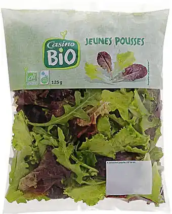 Casino Supermarchés Salade Mâche ou jeunes pousses Bio offre