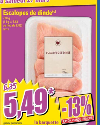 Norma Escalopes de dinde offre