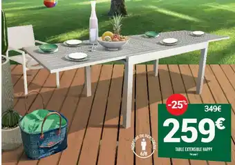 Bricorama Table Extensible Happy offre