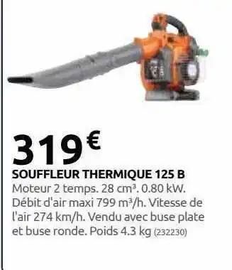 Rural Master Souffleur thermique 125 b offre