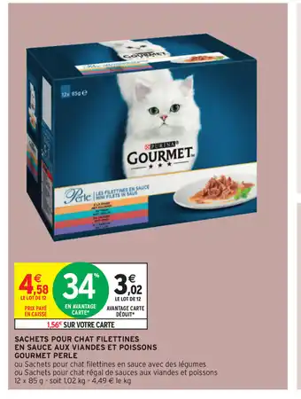 Intermarché Sachets Pour Chat Filettines offre