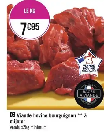 Viande Bovine Bourguignon à Mijoter