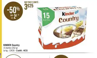 Géant Casino Kinder Country offre
