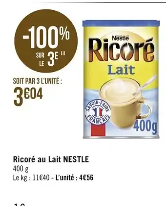 Géant Casino Ricoré Au lait Nestle offre
