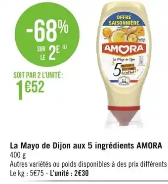 Géant Casino La Mayo de Dijon Aux 5 Ingrédients Amora offre
