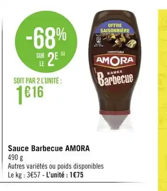 Géant Casino Sauce Barbecue Amora offre