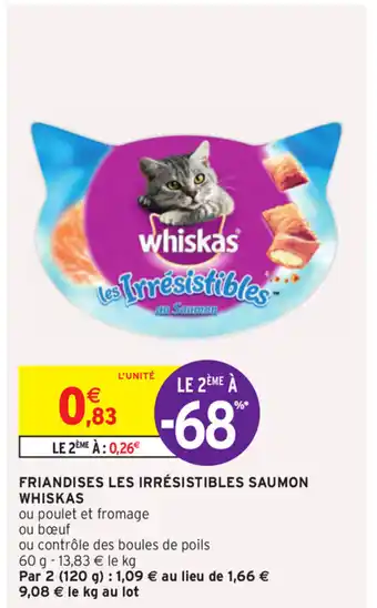 Friandises Les Irrésistibles Saumon Whiskas
