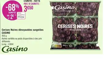 Géant Casino Cerises Noires Dénoyautées Surgelées casino offre