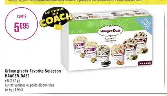 Géant Casino Crème glacée Favorite Selection Haagen-Dazs offre