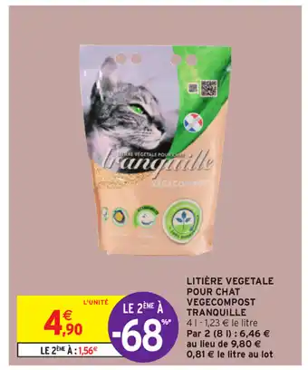Intermarché Litière Vegetale Pour Chat Vegecompost offre