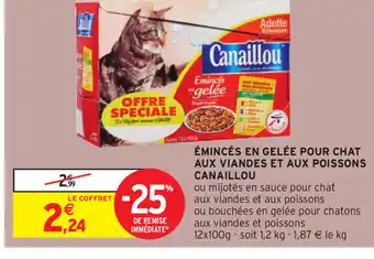 Intermarché Émincés en Gelée Pour Chat Aux Viandes et Aux Poissons offre