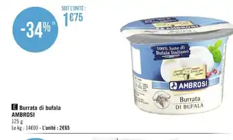Géant Casino Burrata di Bufata offre
