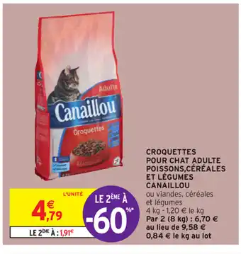 Intermarché Croquettes Pour Chat Adulte Poissons offre