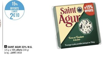 Géant Casino Saint Agur 33% M.G offre
