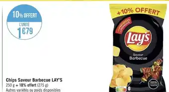 Géant Casino Chips saveur Barbecue Lay's offre