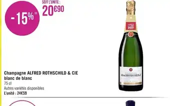 Géant Casino Champagne Alfred Rothschild & Cie Blanc de Blanc offre