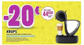 Géant Casino Crups dolce gusto infinissima yy4230fd gris-noir offre