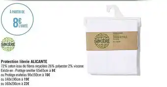 Géant Casino Sincère protection literie alicante offre