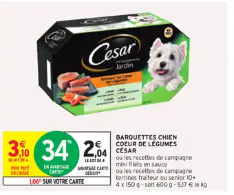 Intermarché Barquettes Chien Coeur de Légumes César offre