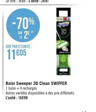 Géant Casino Balai Sweeper 3D Clean Swiffer offre