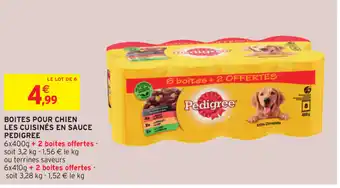 Intermarché Boites Pour Chien Les Cuisinés en Sauce offre