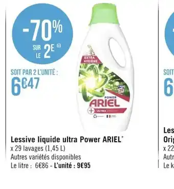 Géant Casino Lessivel Iiquide Ultra Power Ariel offre