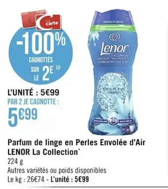 Géant Casino Parfum De Linge En Perles Envolée D'Air LENOR La Collection offre